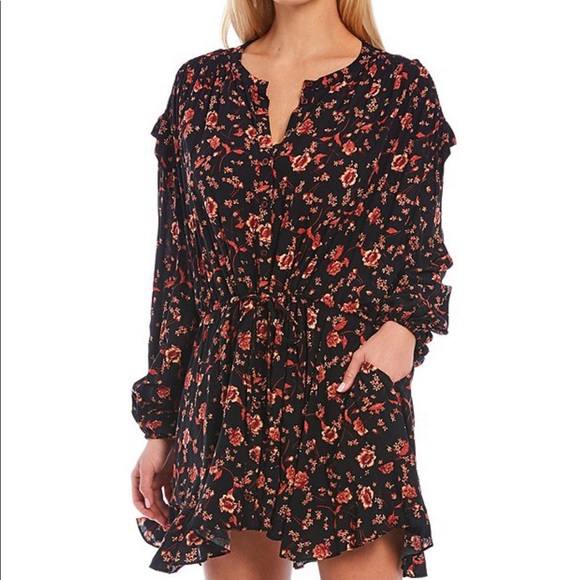 FREE PEOPLE Flower Fields Long-Sleeve Mini Dress - Picture 6 of 16